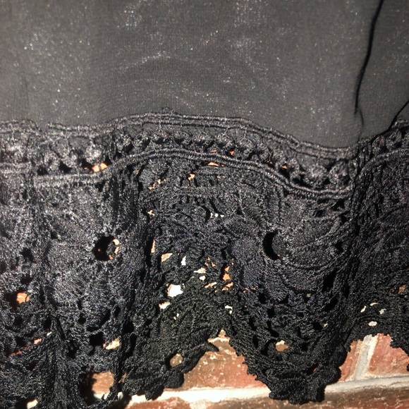 SEXY LACE BOHO TOP❤️ Black BNWT Ladies Size Medium - Picture 5 of 8